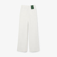 ZDOUBLON_Wide Leg Denim Pants - White & Multicolour