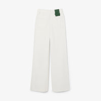 Pantalon large en denim - Blanc & Multicolor