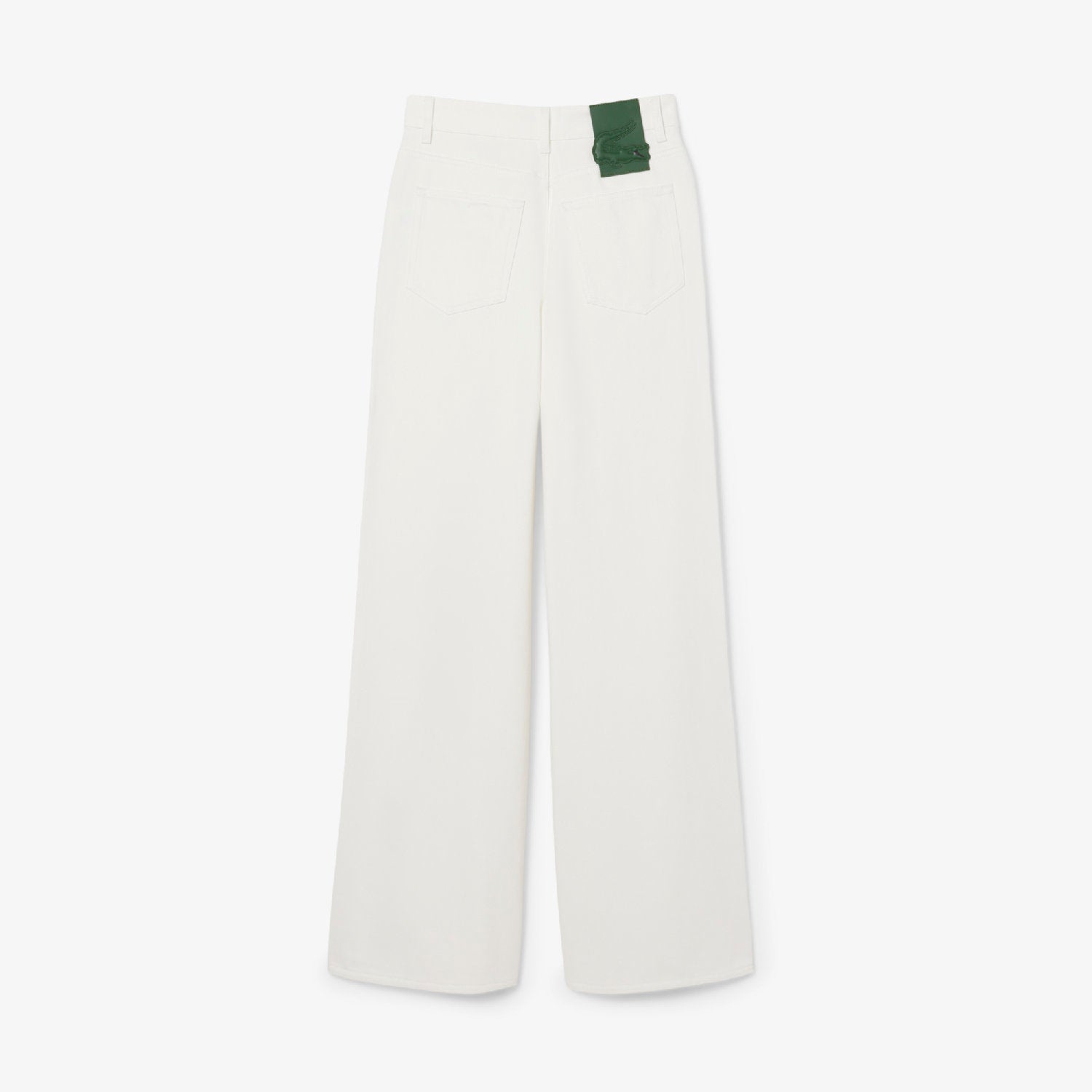 Pantalon large en denim - Blanc & Multicolor