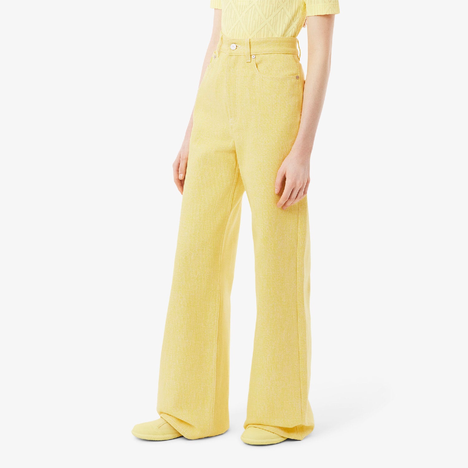 Pantalon large en denim - Ananas & Blanc