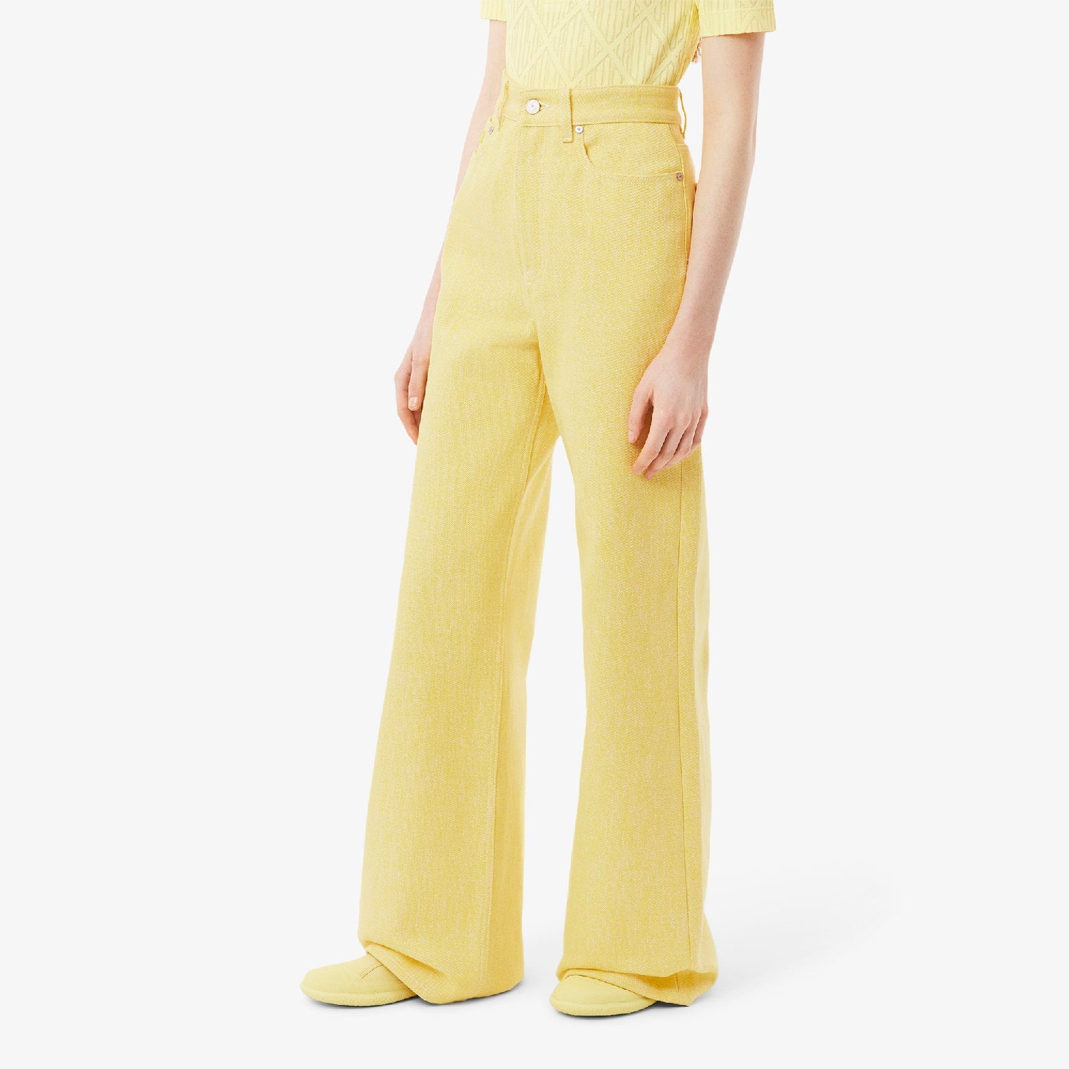 Pantalon large en denim - Ananas & Blanc