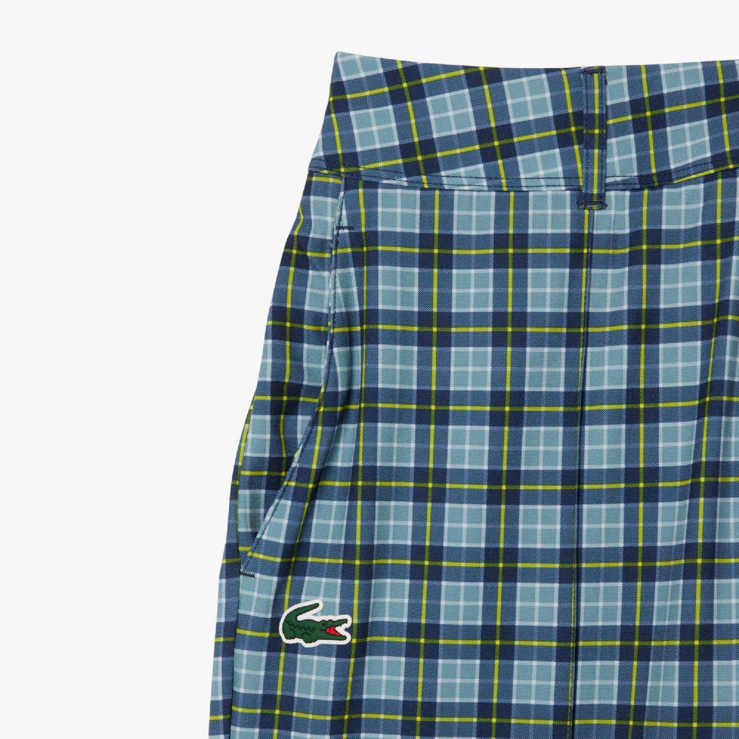 Fitted golf trousers with UV protection - Limestone & Navy