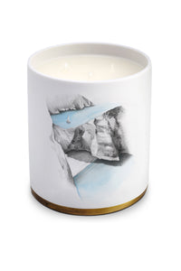 Bougie de voyage Eau d’Égée n°3 en porcelaine et laiton - White