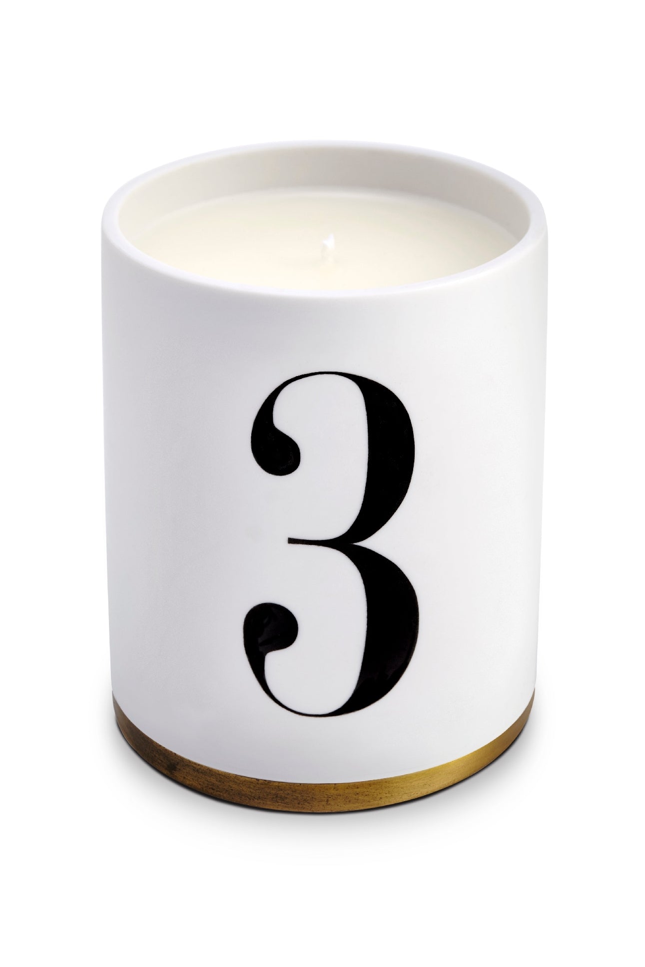Bougie de voyage Eau d’Égée n°3 en porcelaine et laiton - White