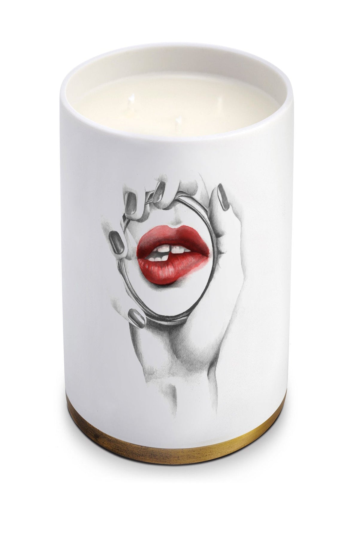 Bougie 3 mèches No en porcelaine - Oh Mon Dieu !