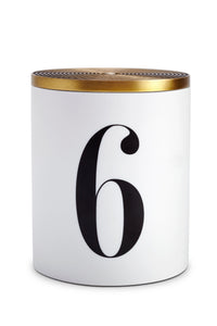 Bougie Eau d’Égée n°3 à 3 mèches en porcelaine et laiton - White