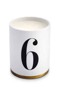 Bougie Eau d’Égée n°3 à 3 mèches en porcelaine et laiton - White