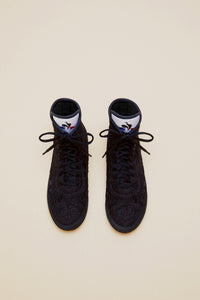 Embroidered high-top trainers - Black