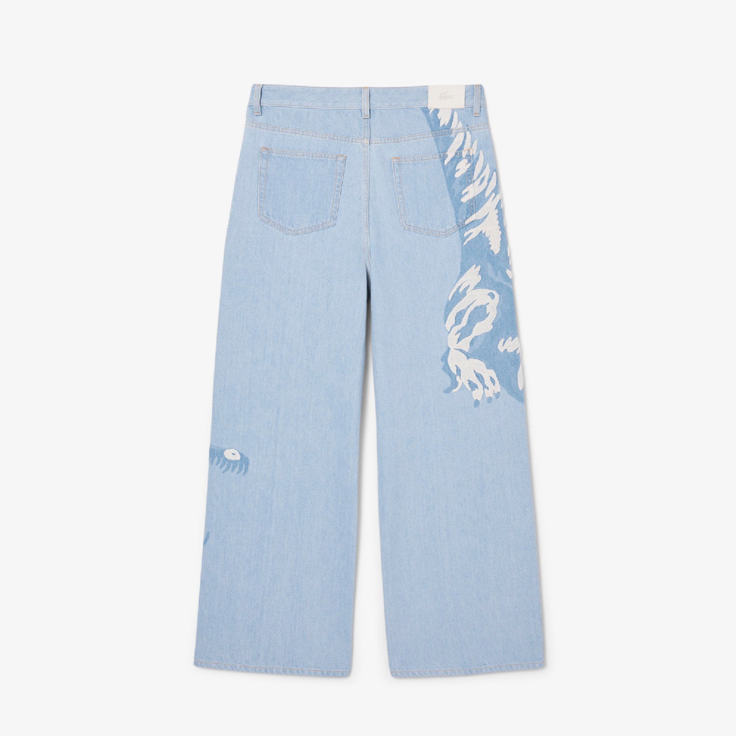 Printed denim trousers - Washed Bleach