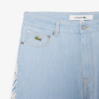 Printed denim trousers - Washed Bleach