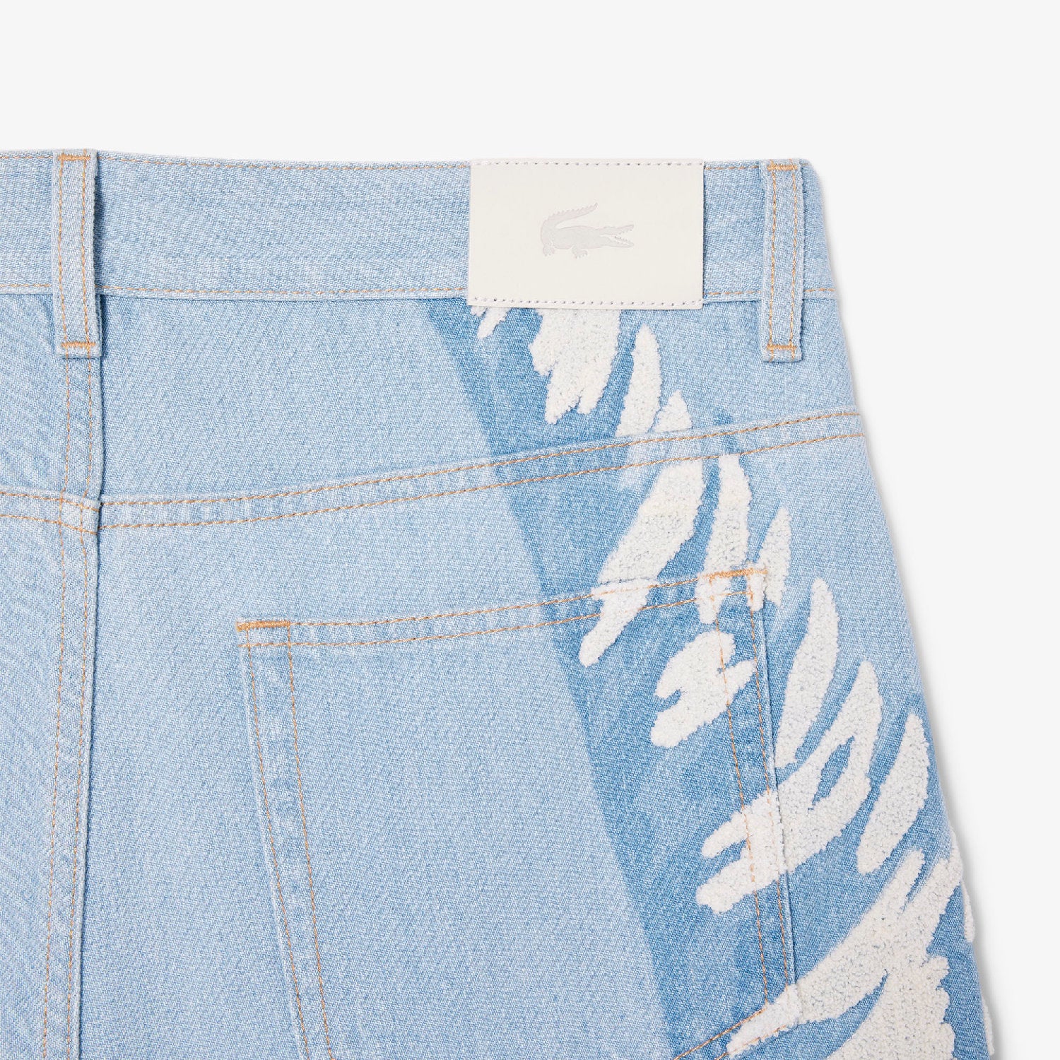 Printed denim trousers - Washed Bleach