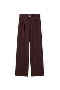 Pantalon à pinces en laine mélangée - Expresso
