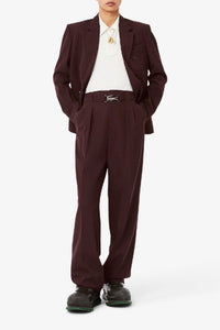 Wool blend trousers with darts - Expresso