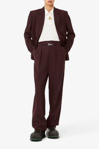 Pantalon à pinces en laine mélangée - Expresso
