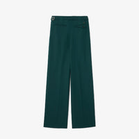 Pantalon à pinces en laine mélangée - Sinople