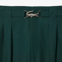 Pantalon à pinces en laine mélangée - Sinople