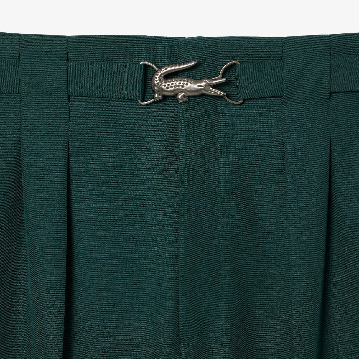 Pantalon à pinces en laine mélangée - Sinople