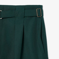 Pantalon à pinces en laine mélangée - Sinople