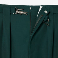 Pantalon à pinces en laine mélangée - Sinople