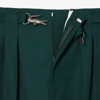 Pantalon à pinces en laine mélangée - Sinople