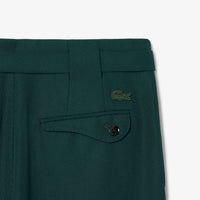 Pantalon à pinces en laine mélangée - Sinople