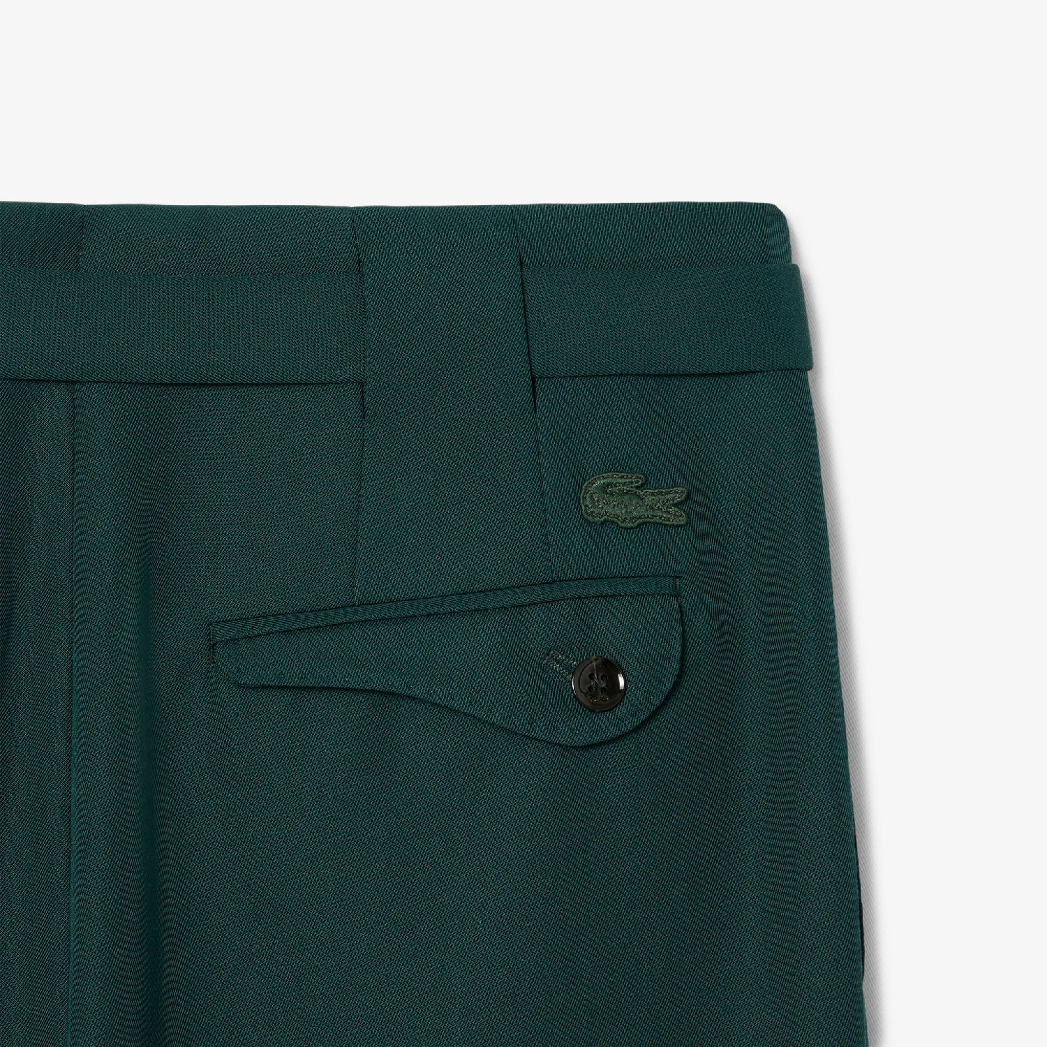 Pantalon à pinces en laine mélangée - Sinople