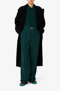 Pantalon à pinces en laine mélangée - Sinople