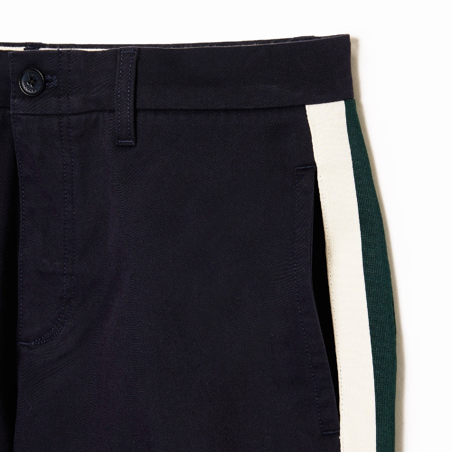 Pantalon chino droit à bandes contrastées - Abîmes