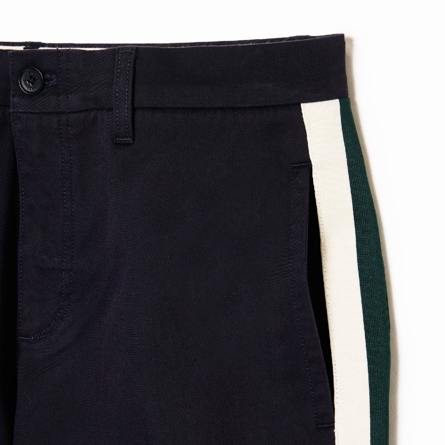 Pantalon chino droit à bandes contrastées - Abîmes