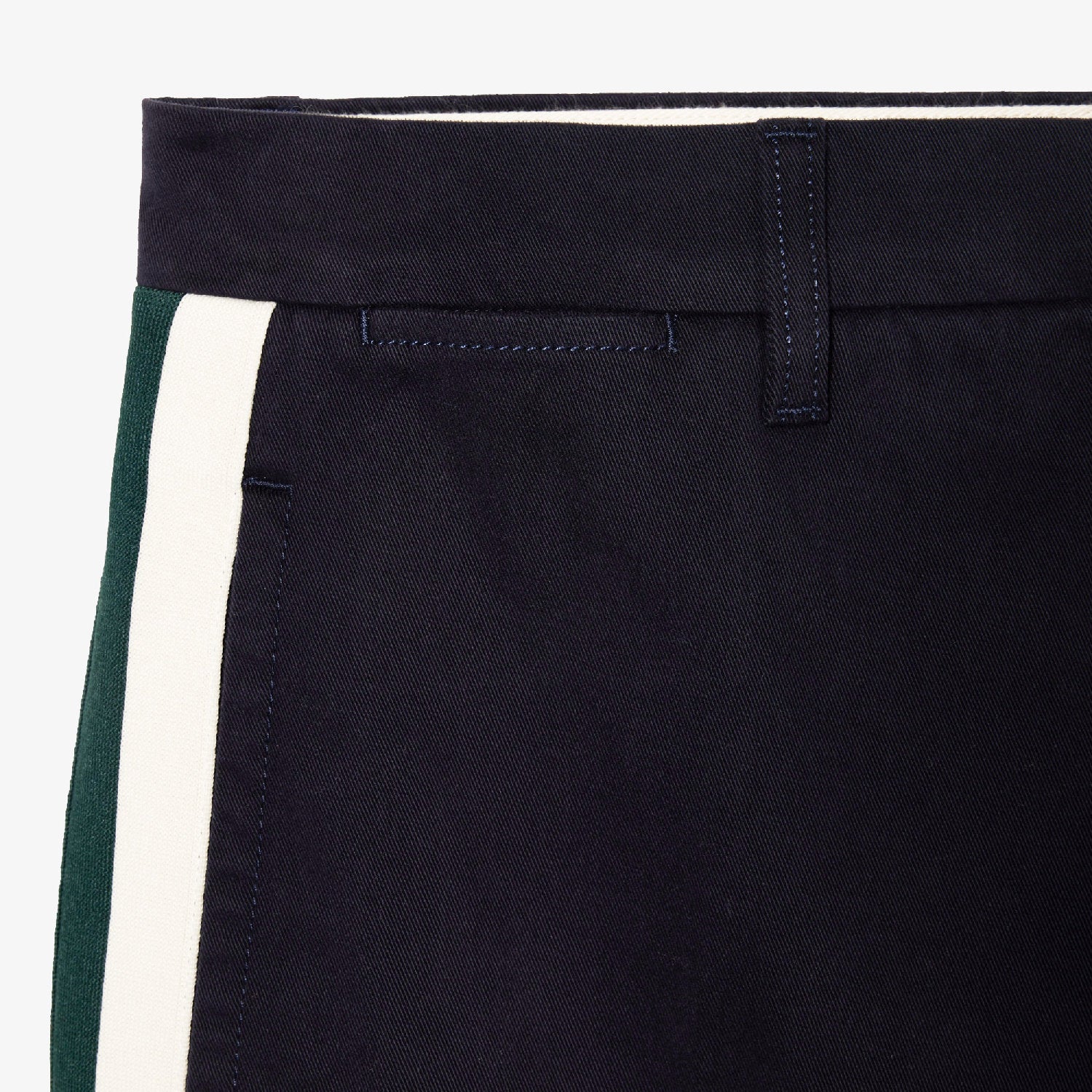 Pantalon chino droit à bandes contrastées - Abîmes