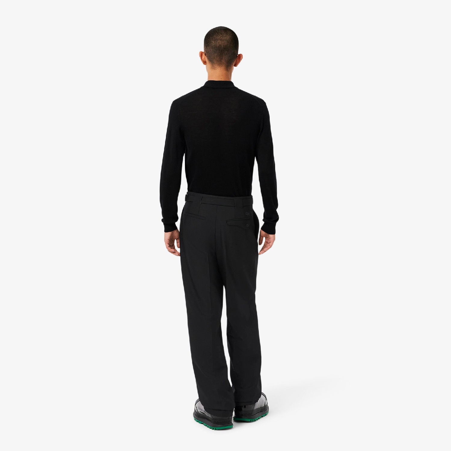 Pantalon à pinces en laine - Noir