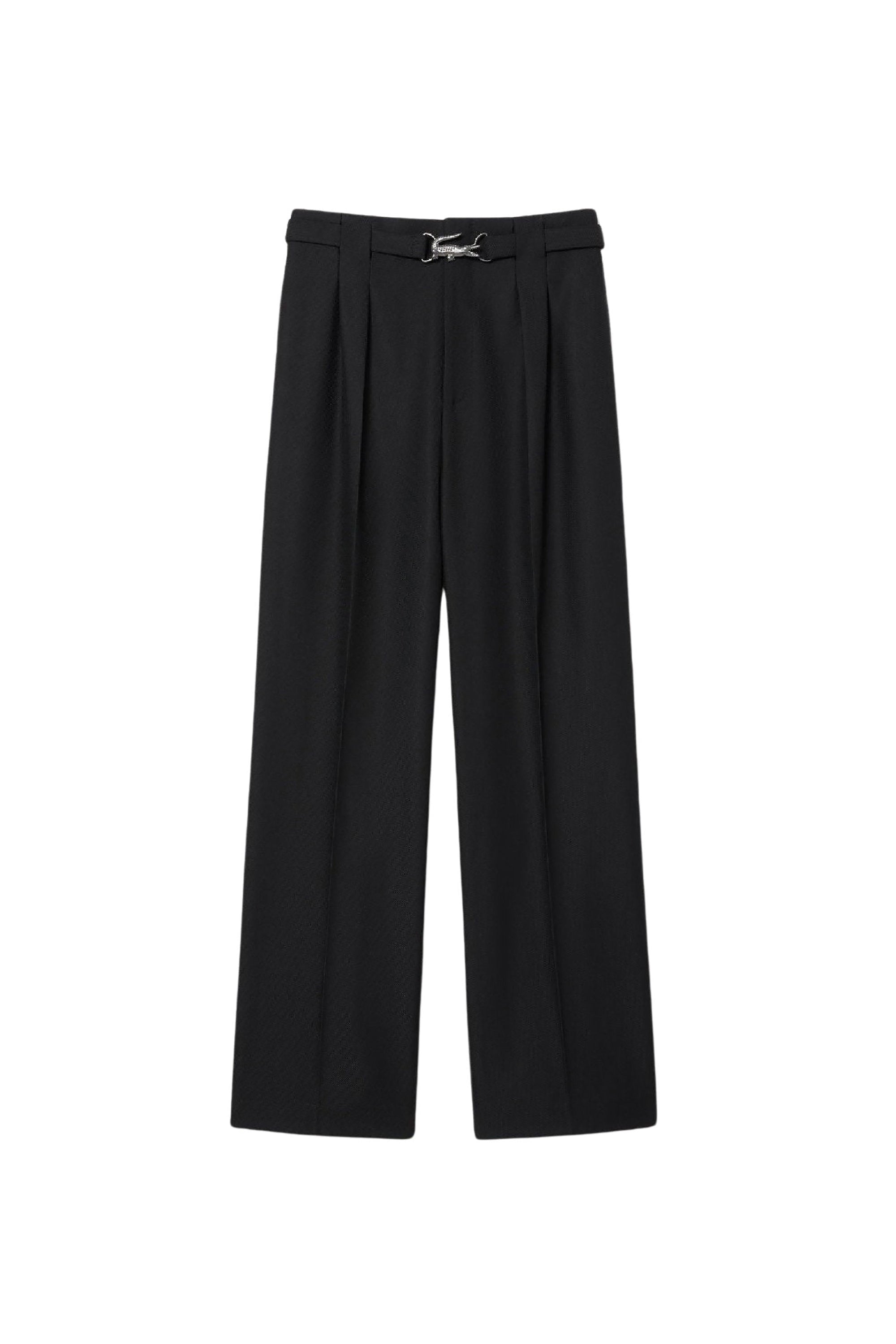 Pantalon à pinces en laine - Noir