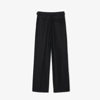 Pantalon à pinces en laine - Noir