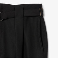 Pantalon à pinces en laine - Noir