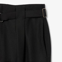 Pantalon à pinces en laine - Noir