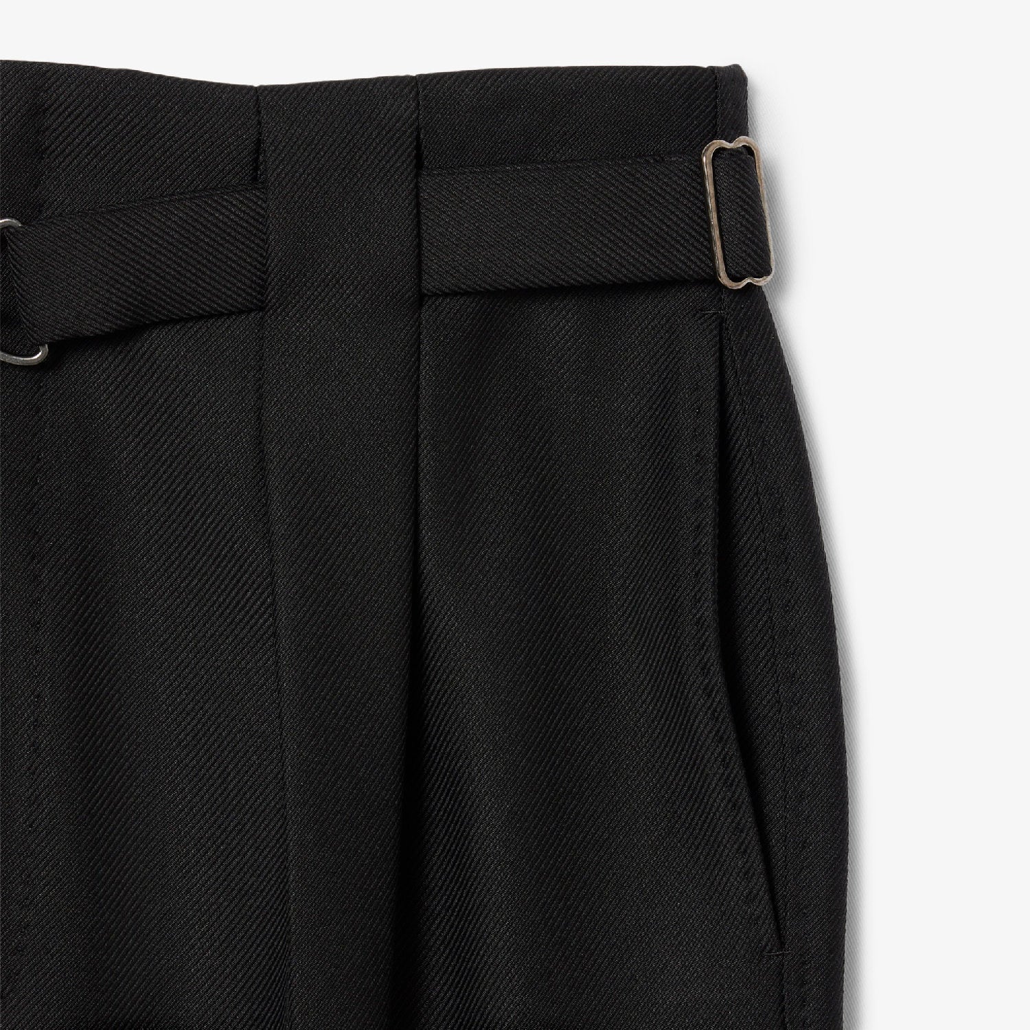 Pantalon à pinces en laine - Noir