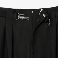 Pantalon à pinces en laine - Noir