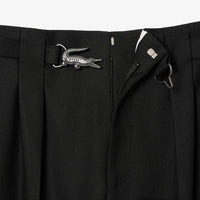 Pantalon à pinces en laine - Noir