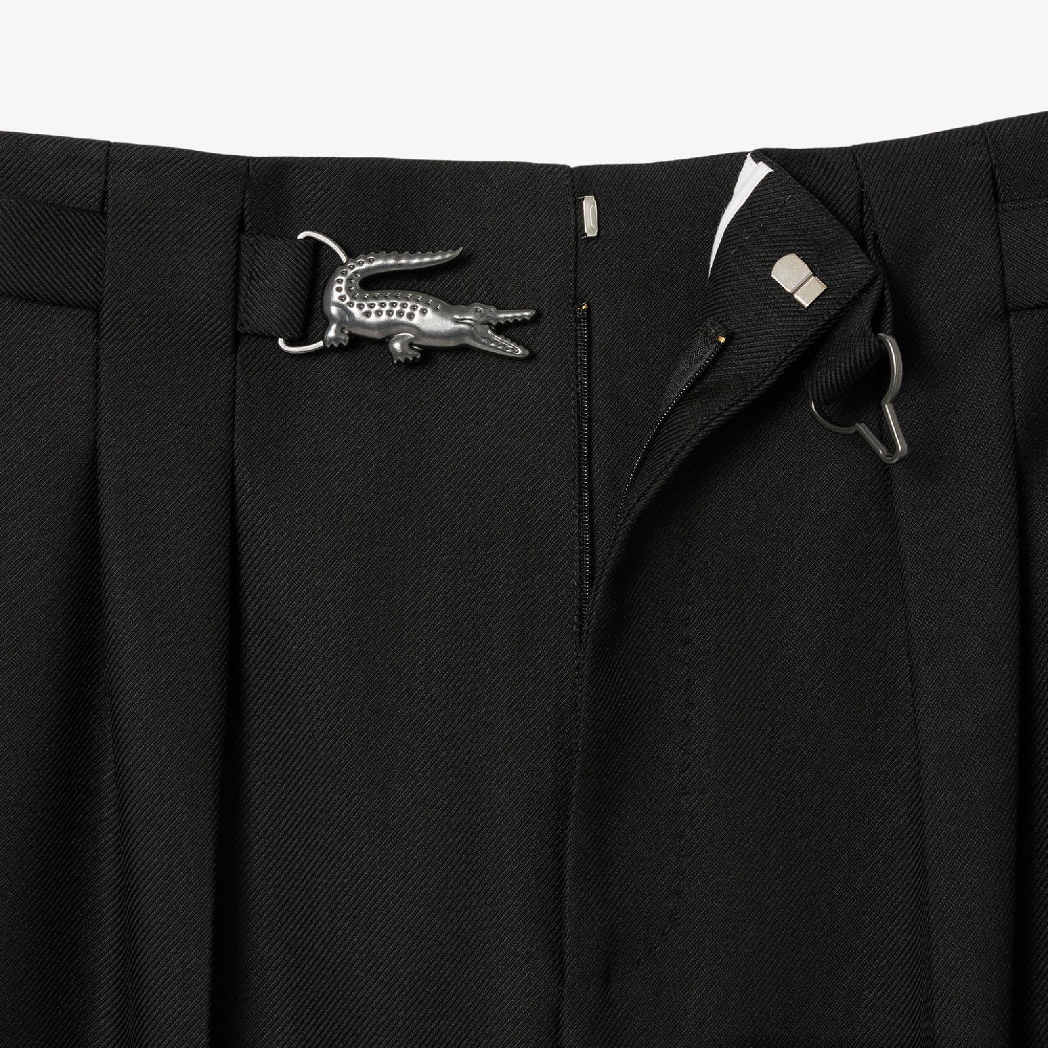 Pantalon à pinces en laine - Noir