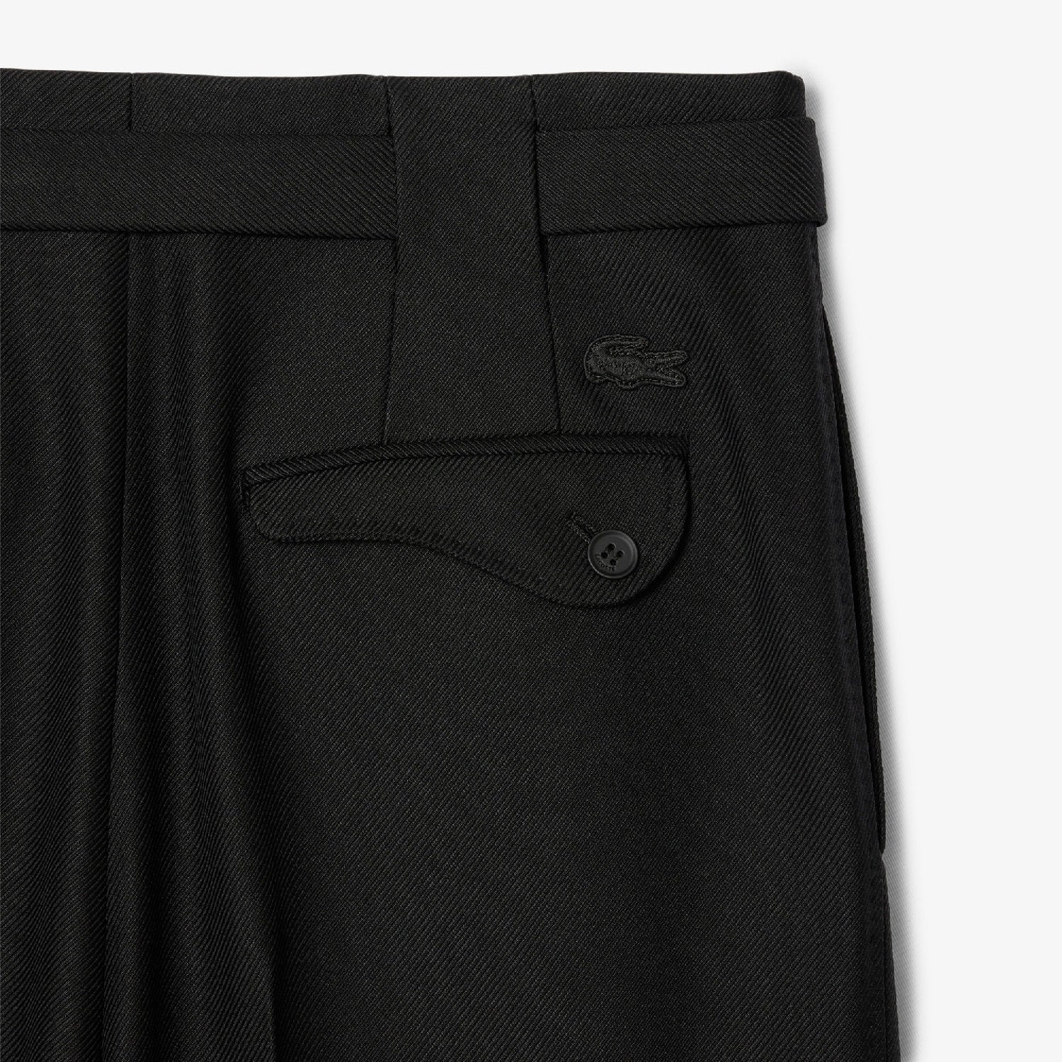 Pantalon à pinces en laine - Noir