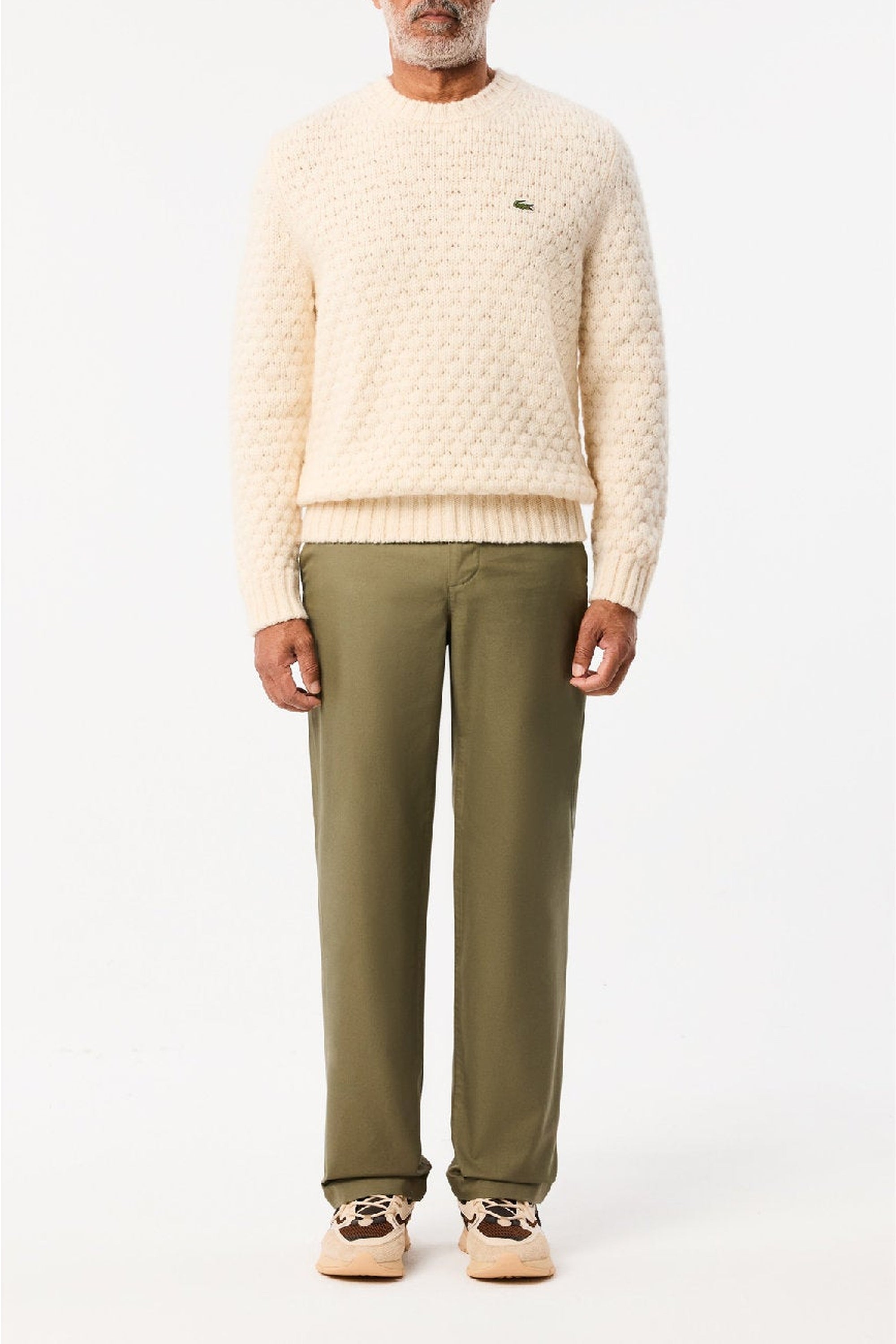 Straight chino trousers - Khaki