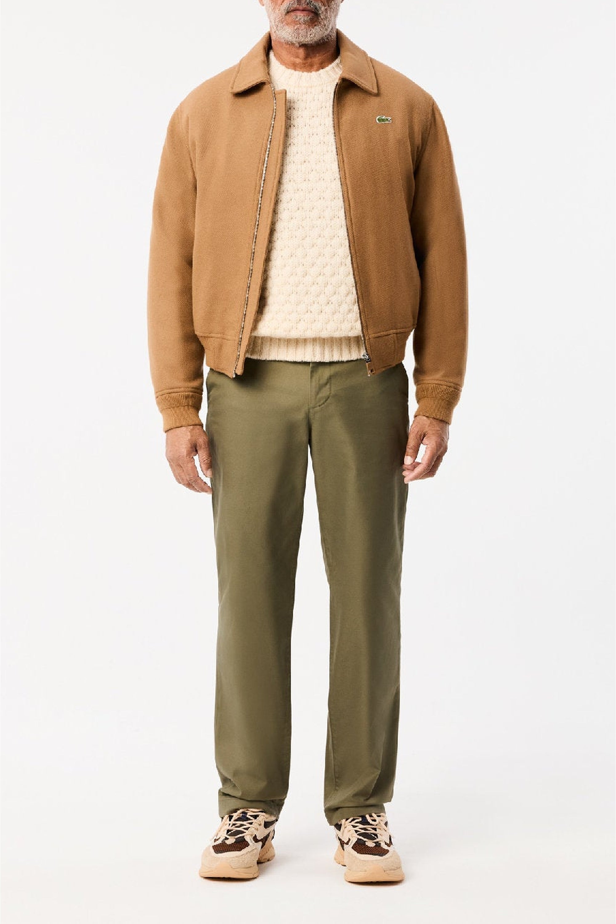 Straight chino trousers - Khaki