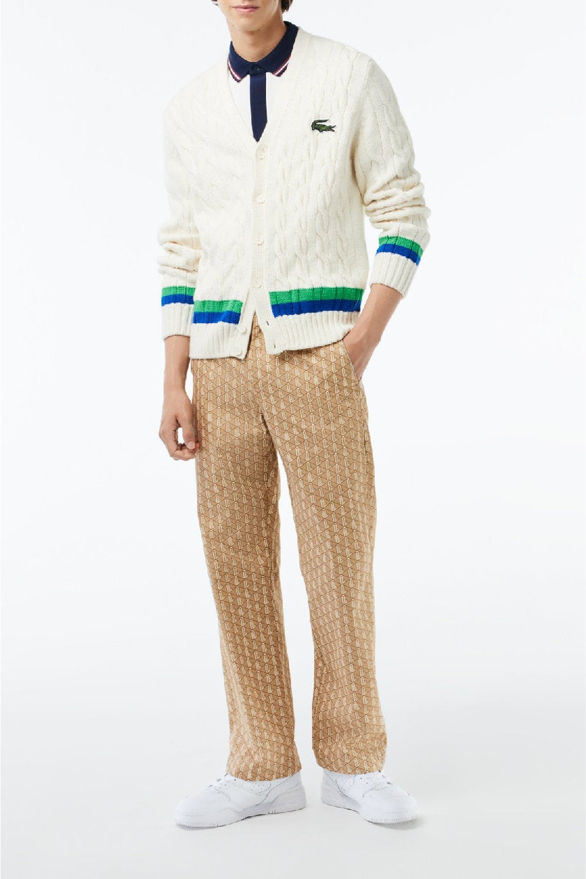 Pantalon chino imprimé monogramme - Cookie & Lion