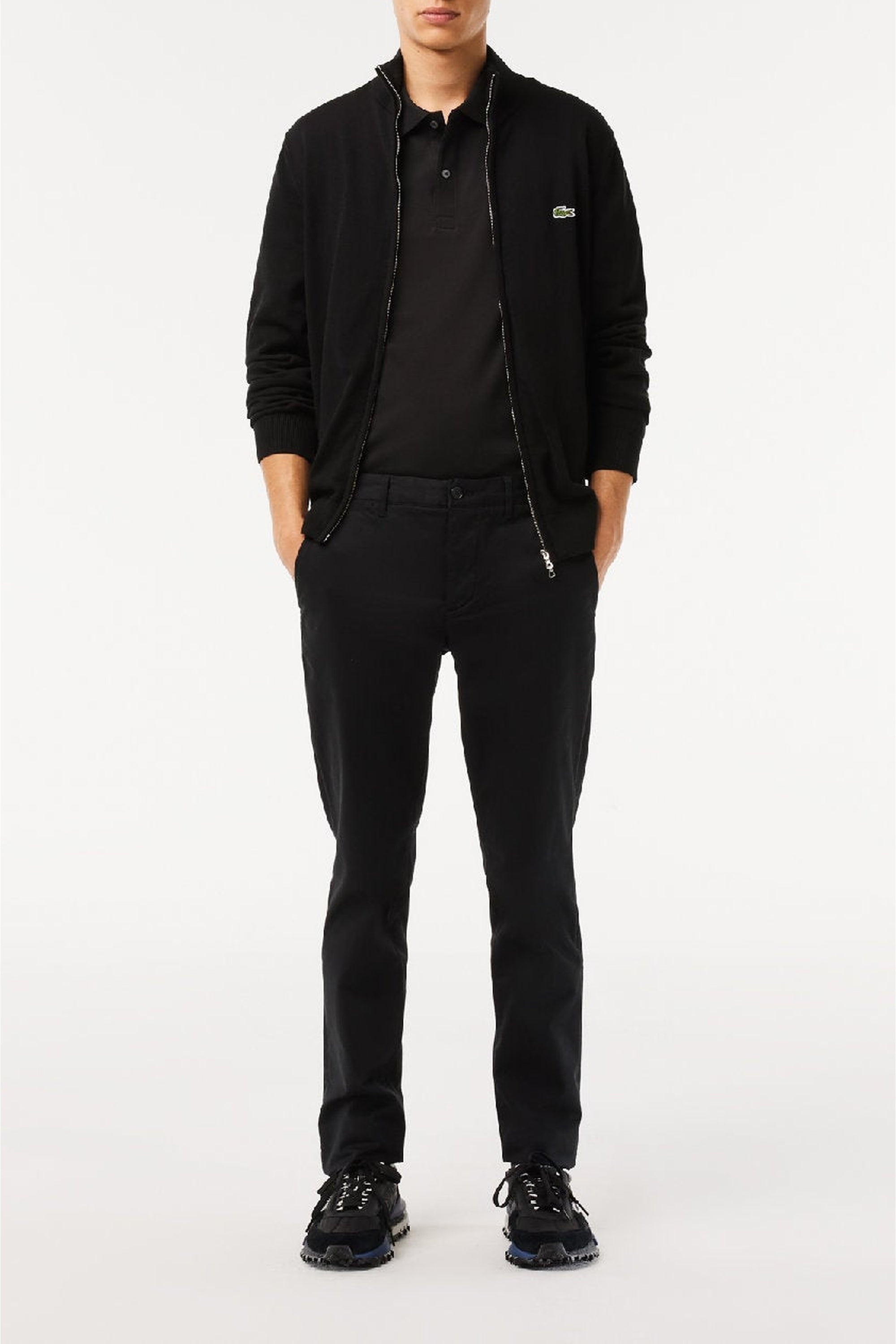 Pantalon chino ajusté - Noir