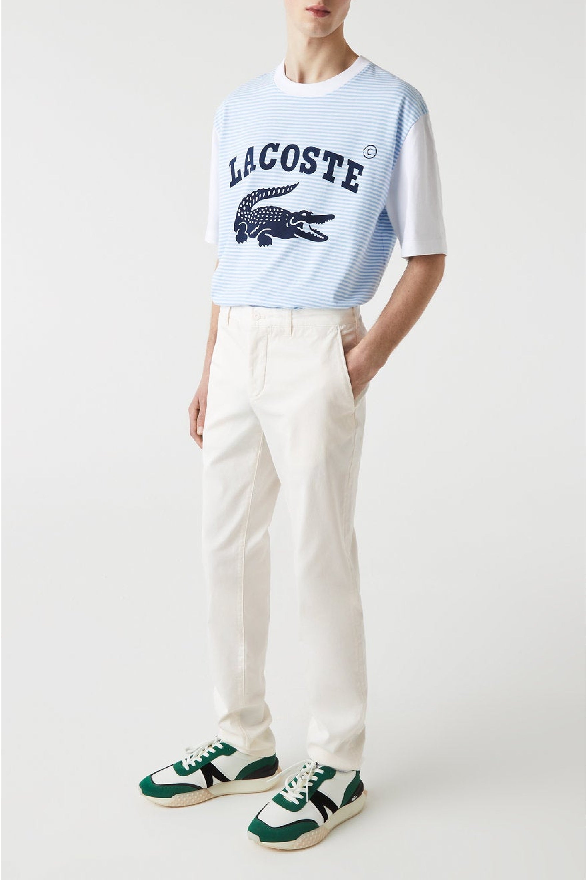 Pantalon chino ajusté - Farine