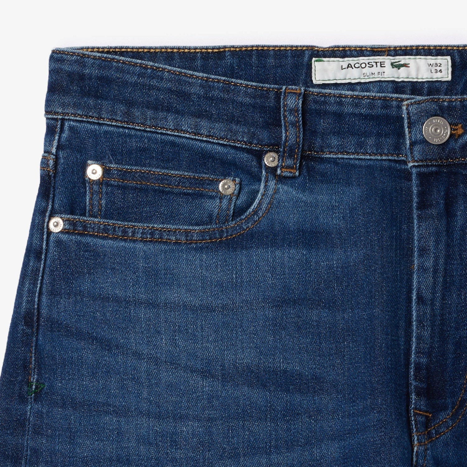 Pantalon ajusté en denim - Washed Deep Medium