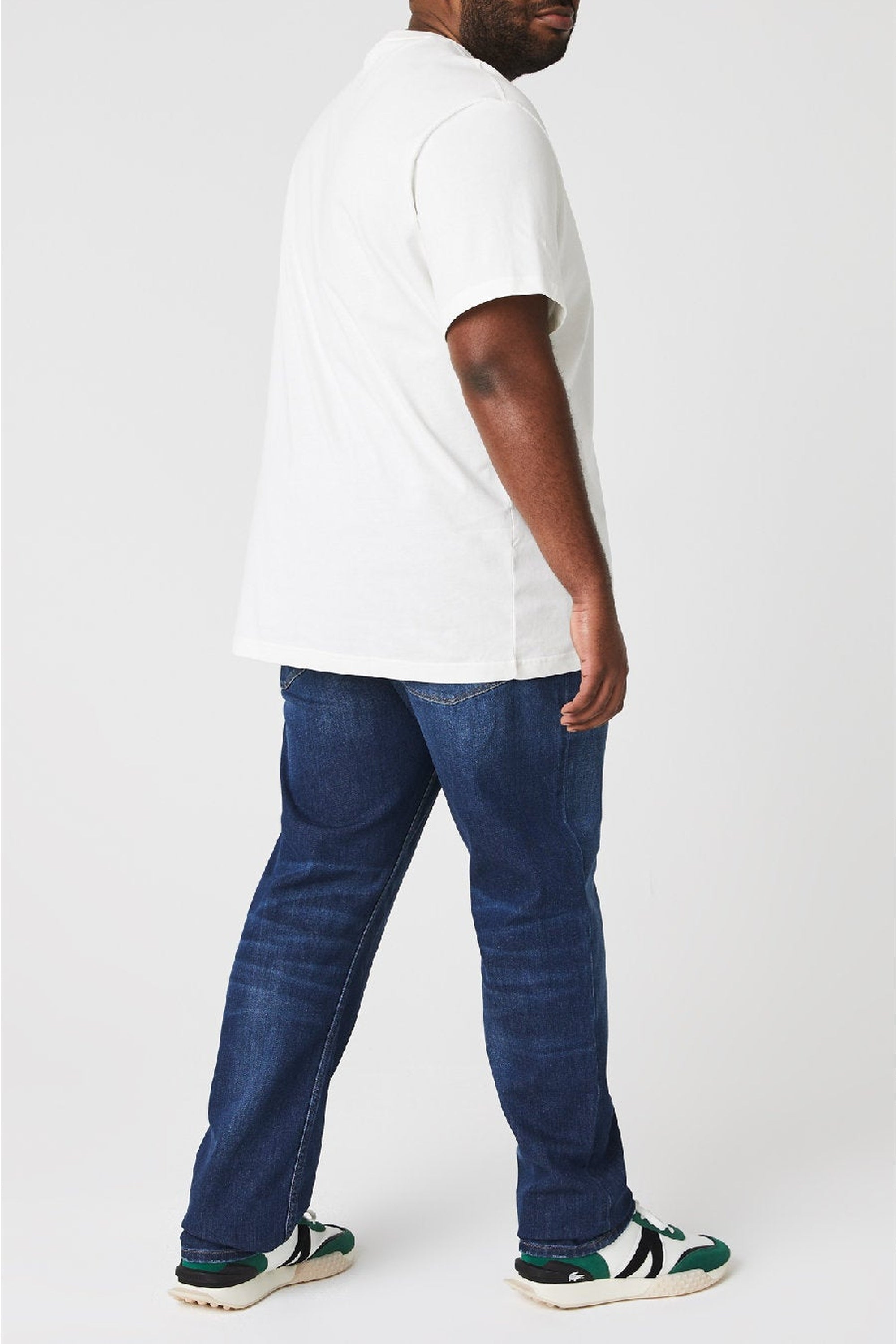 Pantalon ajusté en denim - Washed Deep Medium