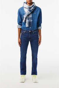 Pantalon ajusté en denim - Washed Deep Medium