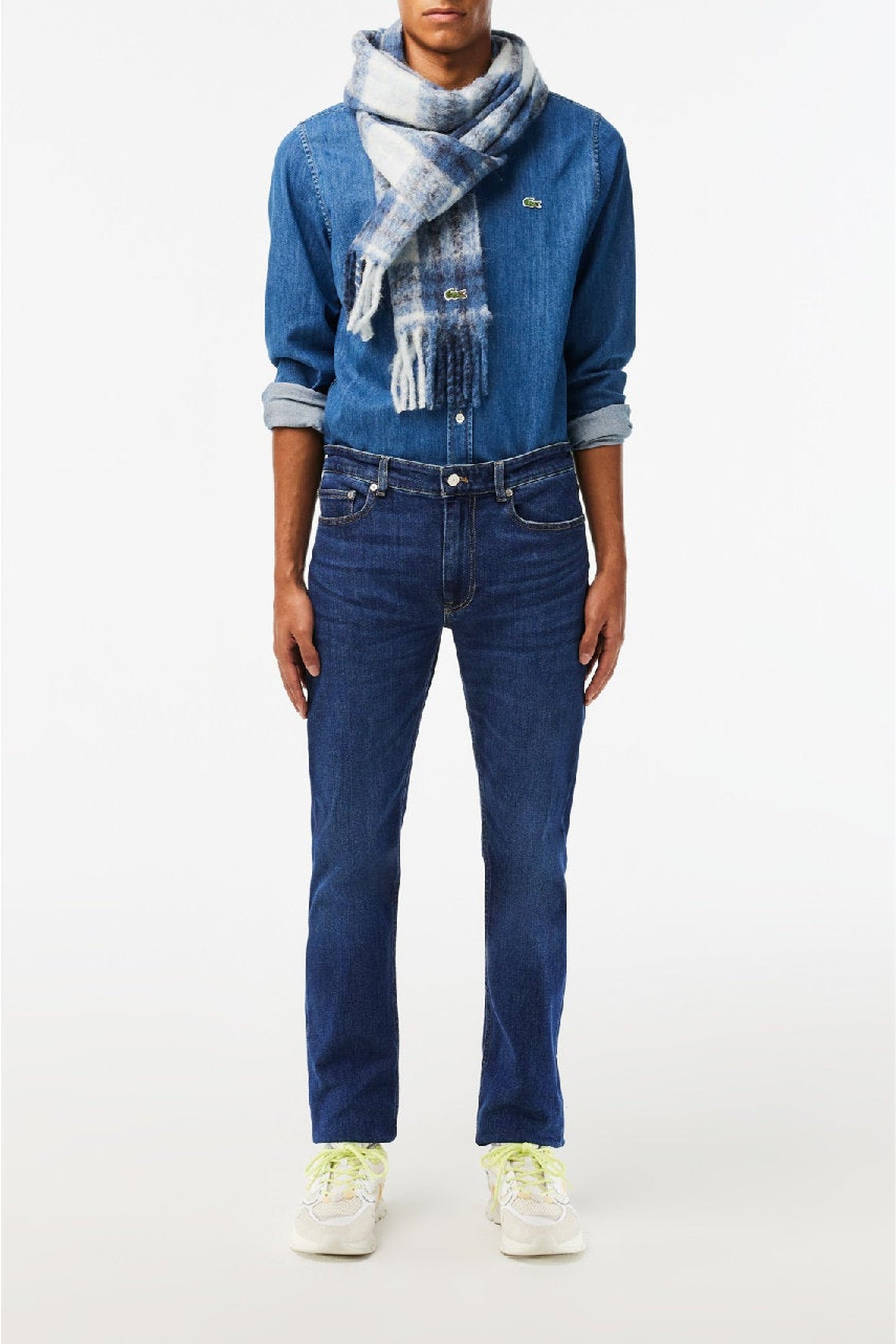 Pantalon ajusté en denim - Washed Deep Medium