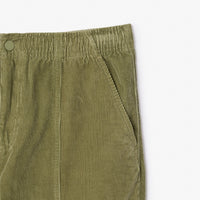 Pantalon chino droit en velours - Kaki